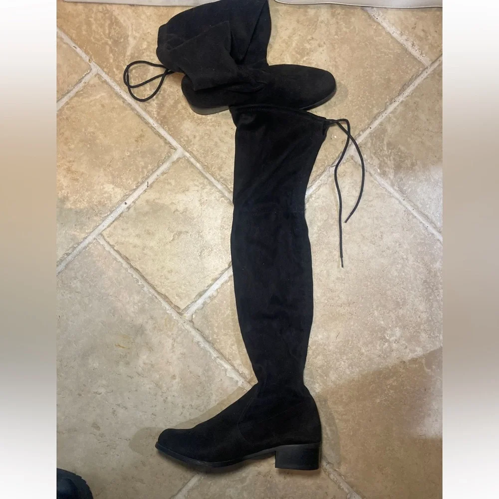 Charles by Charles David Gammon Black Suede Over-the-Knee Thigh High‎ Boots Glam